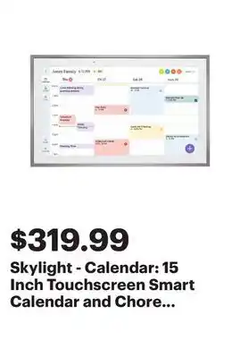 Best Buy Skylight - Calendar: 15 Inch Touchscreen Smart Calendar and Chore Chart - Silver offer