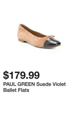 Marshalls PAUL GREEN Suede Violet Ballet Flats offer
