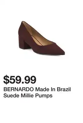 Marshalls BERNARDO Made In Brazil Suede Millie Pumps offer