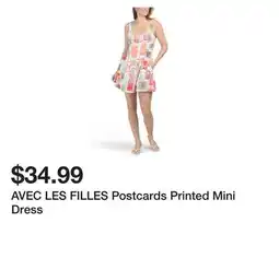 Marshalls AVEC LES FILLES Postcards Printed Mini Dress offer