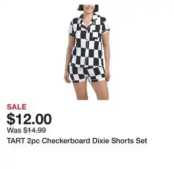 Marshalls TART 2pc Checkerboard Dixie Shorts Set offer