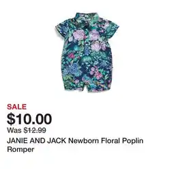 Marshalls JANIE AND JACK Newborn Floral Poplin Romper offer