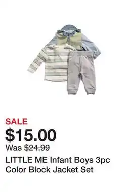 Marshalls LITTLE ME Infant Boys 3pc Color Block Jacket Set offer