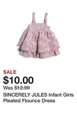 Marshalls SINCERELY JULES Infant Girls Pleated Flounce Dress offer