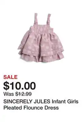 Marshalls SINCERELY JULES Infant Girls Pleated Flounce Dress offer