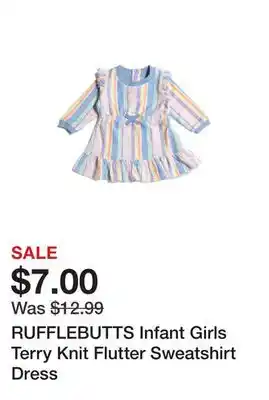 Marshalls RUFFLEBUTTS Infant Girls Terry Knit Flutter Sweatshirt Dress offer