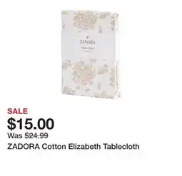 Marshalls ZADORA Cotton Elizabeth Tablecloth offer