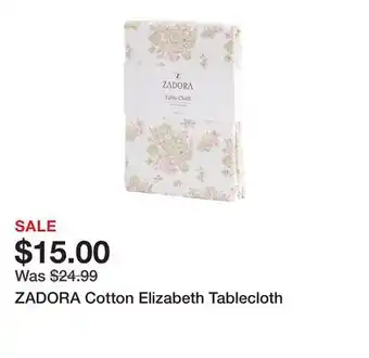 Marshalls ZADORA Cotton Elizabeth Tablecloth offer