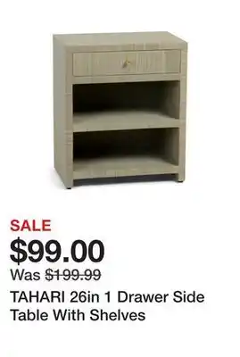 Marshalls TAHARI 26in 1 Drawer Side Table With Shelves offer
