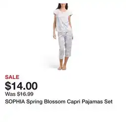 Marshalls SOPHIA Spring Blossom Capri Pajamas Set offer
