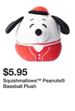 Five Below Squishmallows Peanuts Baseball Plush offer