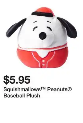 Five Below Squishmallows Peanuts Baseball Plush offer