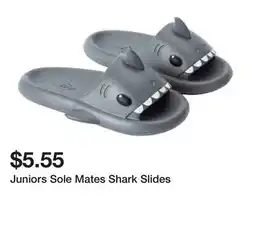 Five Below Juniors Sole Mates Shark Slides offer
