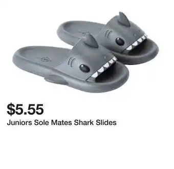 Five Below Juniors Sole Mates Shark Slides offer