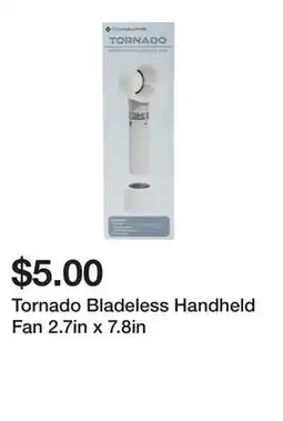 Five Below Tornado Bladeless Handheld Fan 2.7in x 7.8in offer