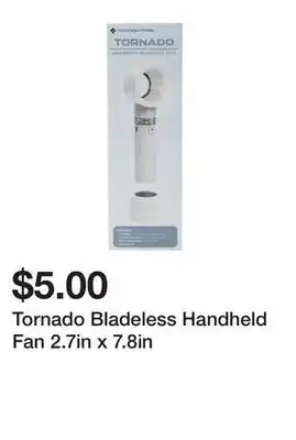 Five Below Tornado Bladeless Handheld Fan 2.7in x 7.8in offer
