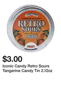 Five Below Iconic Candy Retro Sours Tangerine Candy Tin 2.12oz offer
