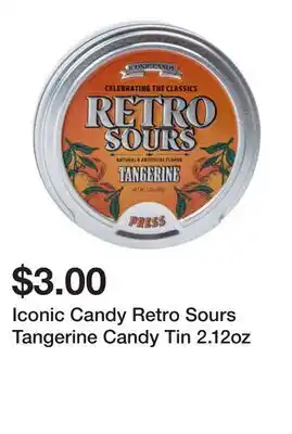 Five Below Iconic Candy Retro Sours Tangerine Candy Tin 2.12oz offer