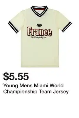 Five Below Young Mens Miami World Championship Team Jersey offer