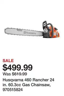 Tractor Supply Company Husqvarna 460 Rancher 24 in. 60.3cc Gas Chainsaw, 970515824 offer