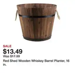 Tractor Supply Company Red Shed Wooden Whiskey Barrel Planter, 16 in offer