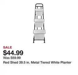 Tractor Supply Company Red Shed 39.5 in. Metal Tiered White Planter offer