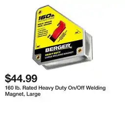Harbor Freight Tools 160 lb. Rated Heavy Duty On/Off Welding Magnet, Large offer