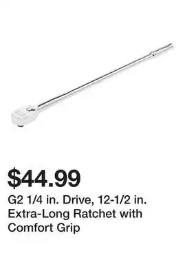 Harbor Freight Tools G2 1/4 in. Drive, 12-1/2 in. Extra-Long Ratchet with Comfort Grip offer