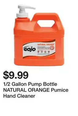 Harbor Freight Tools 1/2 Gallon Pump Bottle NATURAL ORANGE Pumice Hand Cleaner offer