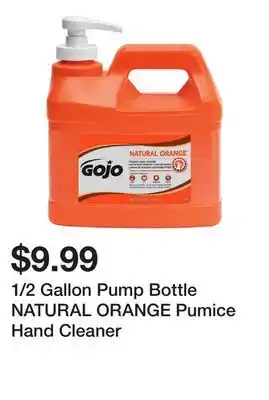 Harbor Freight Tools 1/2 Gallon Pump Bottle NATURAL ORANGE Pumice Hand Cleaner offer