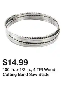 Harbor Freight Tools 100 in. x 1/2 in., 4 TPI Wood-Cutting Band Saw Blade offer