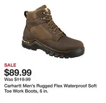 Tractor Supply Company Carhartt Men's Rugged Flex Waterproof Soft Toe Work Boots, 6 in offer