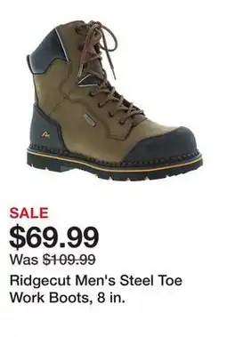 Tractor Supply Company Ridgecut Men's Steel Toe Work Boots, 8 in offer