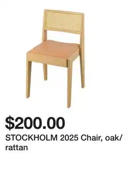 Ikea STOCKHOLM 2025 Chair, oak/rattan offer