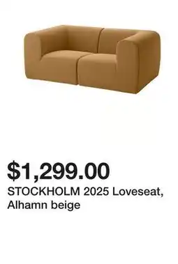 Ikea STOCKHOLM 2025 Loveseat, Alhamn beige offer