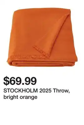 Ikea STOCKHOLM 2025 Throw, bright orange offer