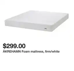 Ikea ÅKREHAMN Foam mattress, firm/white offer