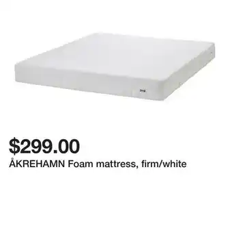 Ikea ÅKREHAMN Foam mattress, firm/white offer