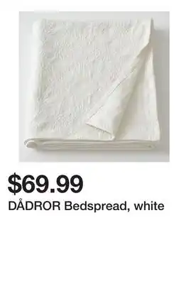 Ikea DÅDROR Bedspread, white offer