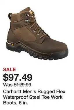 Tractor Supply Company Carhartt Men's Rugged Flex Waterproof Steel Toe Work Boots, 6 in offer