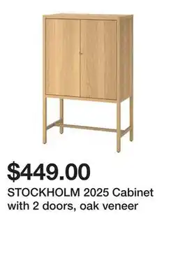 Ikea STOCKHOLM 2025 Cabinet with 2 doors, oak veneer offer