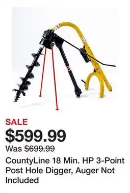 Tractor Supply Company CountyLine 18 Min. HP 3-Point Post Hole Digger, Auger Not Included offer