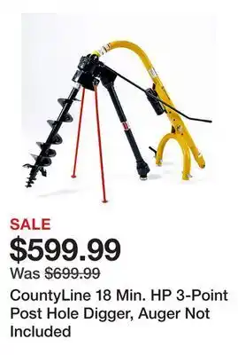 Tractor Supply Company CountyLine 18 Min. HP 3-Point Post Hole Digger, Auger Not Included offer