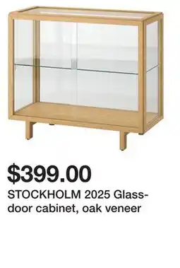 Ikea STOCKHOLM 2025 Glass-door cabinet, oak veneer offer