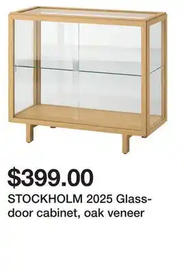 Ikea STOCKHOLM 2025 Glass-door cabinet, oak veneer offer