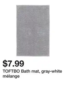Ikea TOFTBO Bath mat, gray-white mélange offer