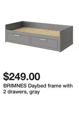 Ikea BRIMNES Daybed frame with 2 drawers, gray offer