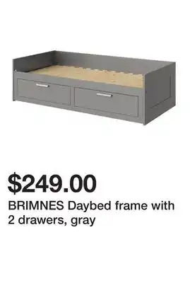Ikea BRIMNES Daybed frame with 2 drawers, gray offer