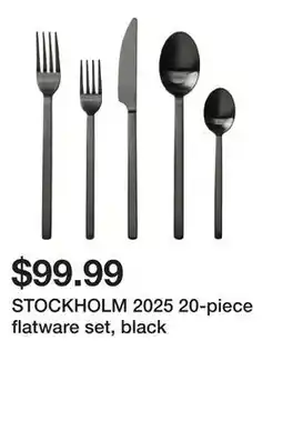 Ikea STOCKHOLM 2025 20-piece flatware set, black offer