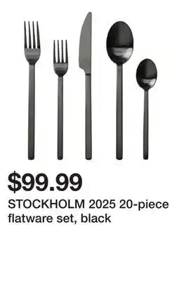 Ikea STOCKHOLM 2025 20-piece flatware set, black offer